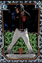 2026 Bowman Chrome Prospects Lazer Refractor #BCP-14 Carlos Gutierrez