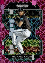 2022 Panini Prizm Draft Picks Neon Pink Velocity Prizm #PDP103 Michael Knorr