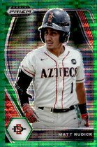 2021 Panini Prizm Draft Picks Green Pulsar Prizm #PDP216 Matt Rudick