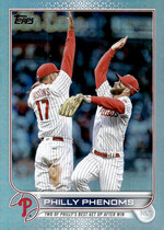 2022 Topps Update Rainbow Foil #US112 Bryce Harper|Rhys Hoskins