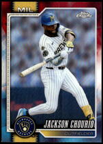 2026 Topps Chrome Red White and Blue Refractor #51 Jackson Chourio