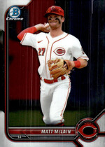 2022 Bowman Chrome Draft #BDC-100 Matt Mclain