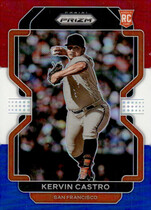 2022 Panini Prizm Red White & Blue Prizm #34 Kervin Castro