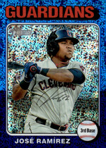 2024 Topps Heritage Chrome Blue Sparkle Refractor #183 Jose Ramirez