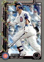 2025 Topps Holiday Christmas Silver Glitter #H89 Seiya Suzuki