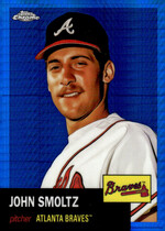 2022 Topps Chrome Platinum Anniversary Blue Prism Refractor #251 John Smoltz