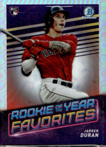 2022 Bowman Chrome Rookie of the Year Favorites #ROYF-2 Jarren Duran