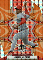 2022 Panini Mosaic Reactive Orange #55 Raisel Iglesias
