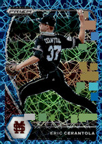 2021 Panini Prizm Draft Picks Carolina Blue Velocity Prizm #PDP139 Eric Cerantola