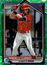 2024 Bowman Chrome Prospects Lunar Glow Refractor #BCP-98 Alberto Rios