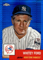 2022 Topps Chrome Platinum Anniversary Blue Prism Refractor #297 Whitey Ford