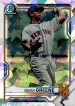 2021 Bowman Chrome Prospects Atomic Refractor #BCP-62 Isaiah Greene