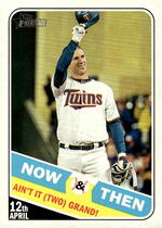 2018 Topps Heritage High Number Now & Then #NT-2 Joe Mauer
