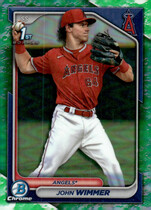 2024 Bowman Chrome Prospects Lunar Glow Refractor #BCP-78 John Wimmer