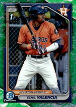 2024 Bowman Chrome Prospects Lunar Glow Refractor #BCP-75 Esmil Valencia