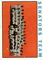 1964 Topps Base Set #343 Senators Team