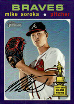 2020 Topps Heritage Chrome Purple Hot Box Refractor #THC-245 Mike Soroka