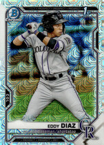 2021 Bowman Chrome Mega (Mojo Refractor) #BCP-33 Eddy Diaz