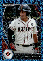 2021 Panini Prizm Draft Picks Carolina Blue Velocity Prizm #PDP216 Matt Rudick