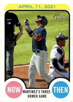 2022 Topps Heritage High Number Now & Then #NAT-10 J.D. Martinez