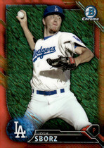 2016 Bowman Chrome Prospects Orange Shimmer #BCP209 Josh Sborz