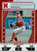 2021 Panini Elite Extra Edition College Tickets Optic Holo #23 Spencer Schwellenbach