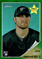 2011 Topps Heritage Chrome Green Refractors #C24 Kyle Drabek