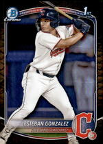 2025 Bowman Chrome Prospects Reptilian Refractor #BCP-70 Esteban Gonzalez