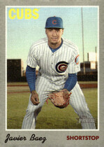 2019 Topps Heritage High Number 1970 Topps Cloth Stickers #30 Javier Baez