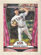 2020 Donruss American Pride USA Baseball Pink Fireworks #12 Andrew Abbott|Marcus Stroman