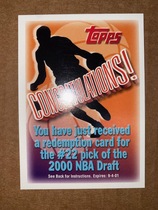 2000 Topps Draft Pick Unredeemed Redemption #22 Donnell Harvey