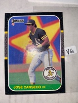 1987 Donruss Wax Box Cards #PC12 Jose Canseco