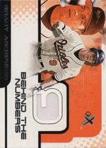2001 Fleer E-X Behind the Numbers Game Jersey #21BN Brady Anderson