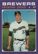 2020 Topps Heritage Chrome Purple Hot Box Refractor #THC-174 Christian Yelich