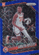 2025 Panini Prizm WNBA Blue Velocity Prizm #131 Saniya Rivers