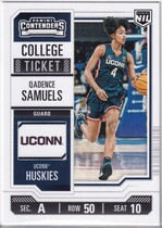 2024 Panini NIL UConn Contenders #4 Qadence Samuels