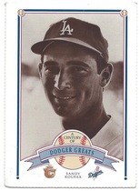 1989 Team Issue Dodgers Smokey Greats #15 Sandy Koufax