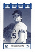 1992 Team Issue New York Yankees WIZ 70s #8 Rick Anderson