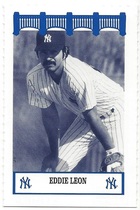 1992 Team Issue New York Yankees WIZ 70s #95 Eddie Leon