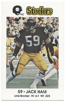 1981 Team Issue Pittsburgh Steelers Police #NNO Jack Ham