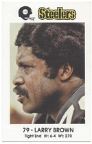 1981 Team Issue Pittsburgh Steelers Police #NNO Larry Brown