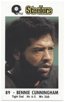 1982 Team Issue Pittsburgh Steelers Police #NNO Bennie Cunningham