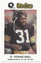1982 Team Issue Pittsburgh Steelers Police #NNO Donnie Shell