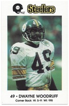 1983 Team Issue Pittsburgh Steelers Police #NNO Dwayne Woodruff