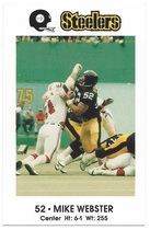 1983 Team Issue Pittsburgh Steelers Police #NNO Mike Webster