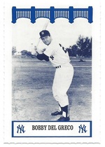 1992 Team Issue New York Yankees WIZ 50s #28 Bobby Del Greco