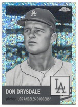 2022 Topps Chrome Platinum Anniversary Black & White Mini-Diamond Refractor #335 Don Drysdale