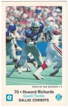 1983 Team Issue Dallas Cowboys Police #NNO Howard Richards