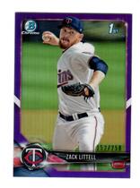2018 Bowman Chrome Prospects Purple Refractor #BCP101 Zack Littell
