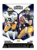 2019 Panini Contenders Draft Picks Legacy #8 Charles Woodson|Tom Brady